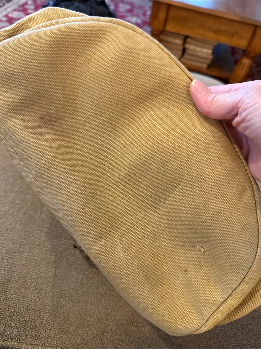 Gearonic tan brown Canvas Leather Backpack Bag  (TD)